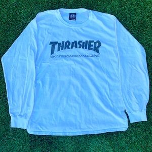 Long Sleeve White Trasher